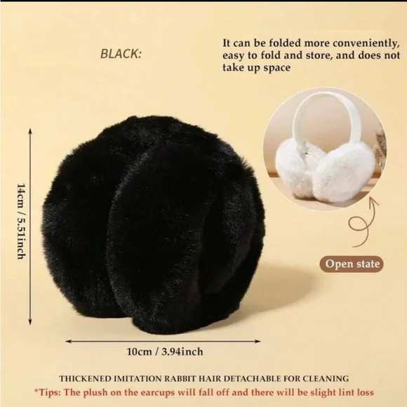 Elegant Black Faux Fur Women's Accessory - Picture 4 of 7